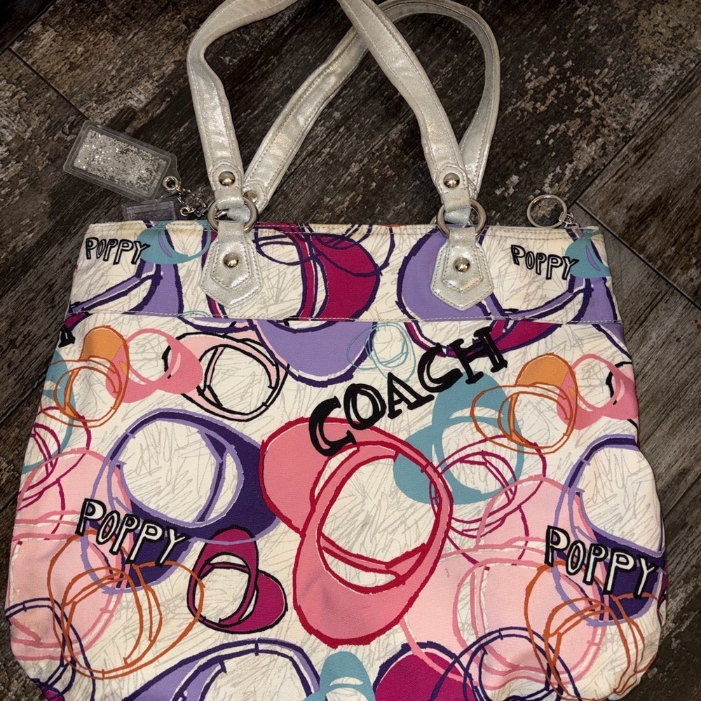 Coach Poppy Multicolor Tote Bag - Picture 2 of 3
